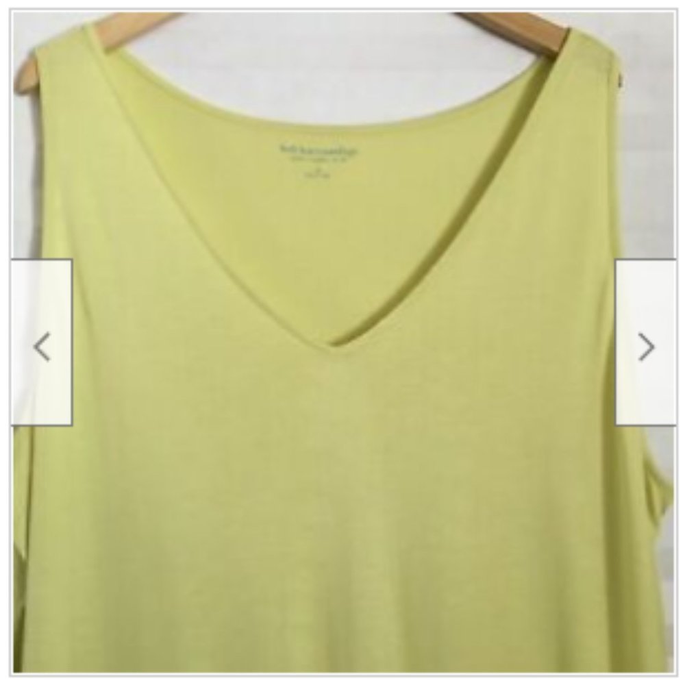 Soft Surroundings V Neck Tank Top Linen Blend Pullover Sleeveless - Picture 3 of 7